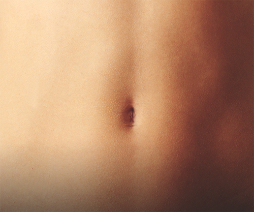 closeup of a woman's stomach
