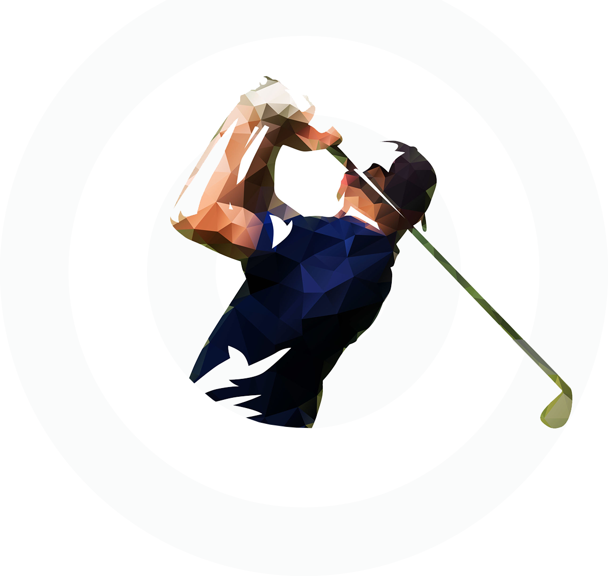 illustration of a golfer