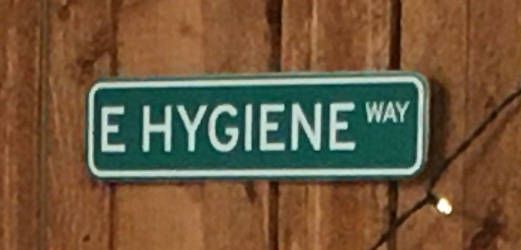 street sign reading Hygiene Way