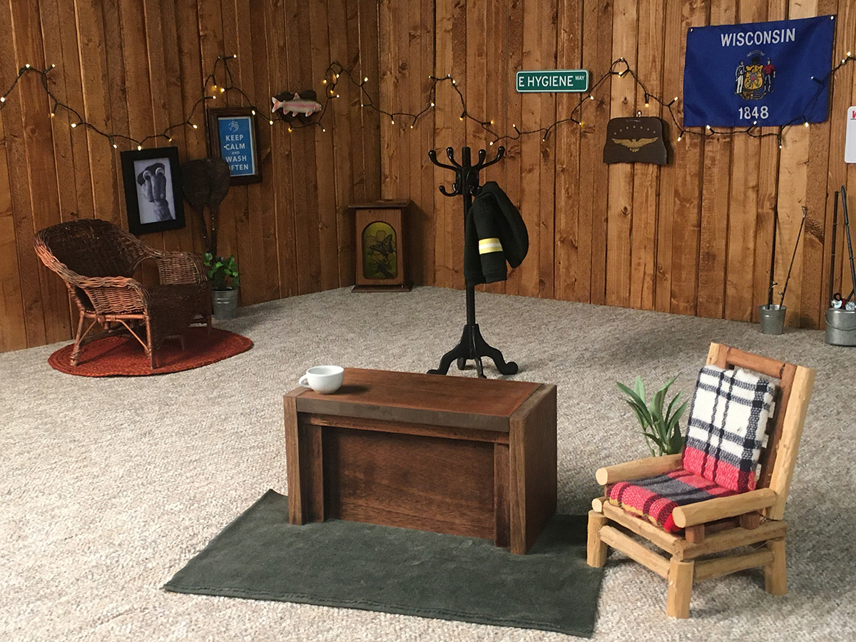 An alternative view of Wally’s rec room set