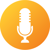 icon of a microphone; radio advertising