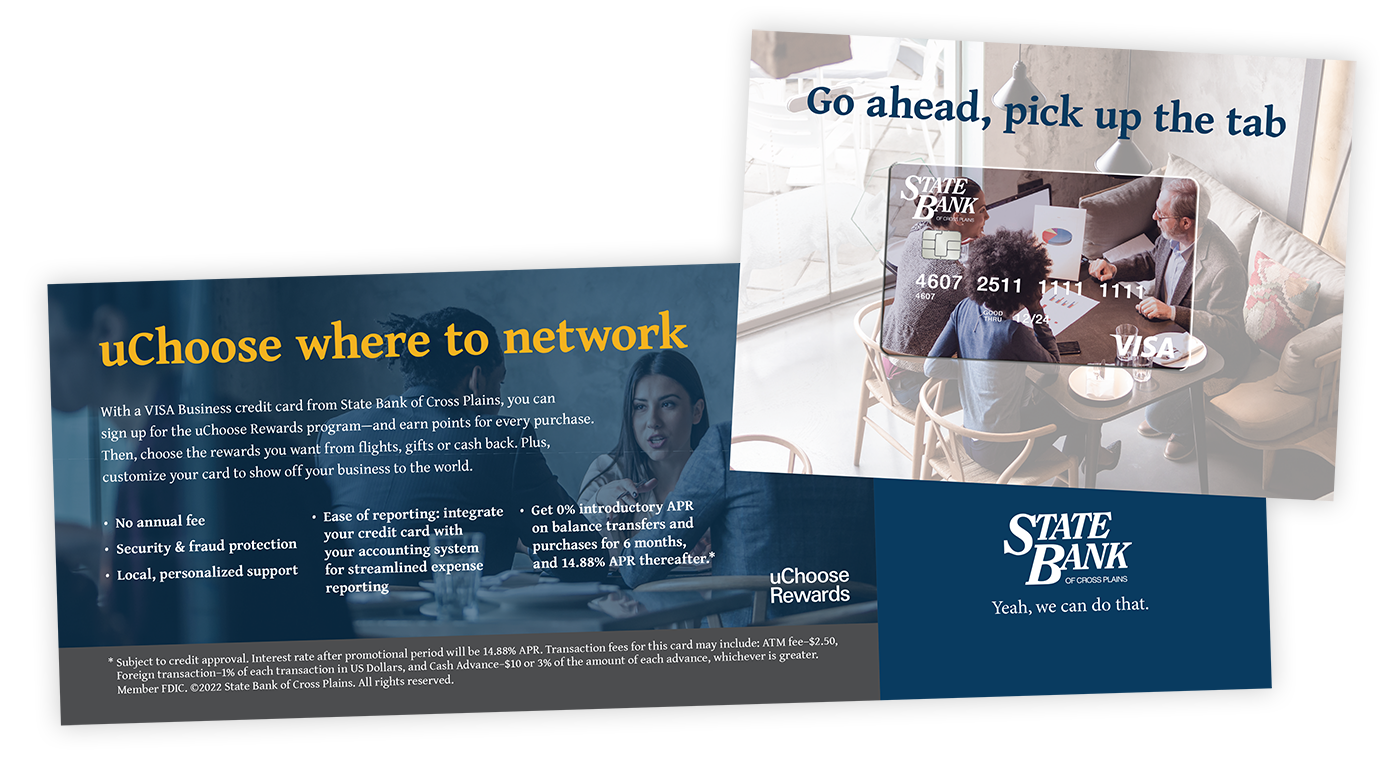State Bank of Cross Plains direct mail advertisement