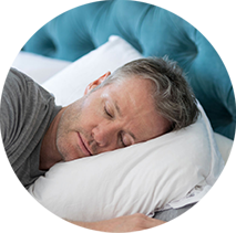 middle-aged man sleeping