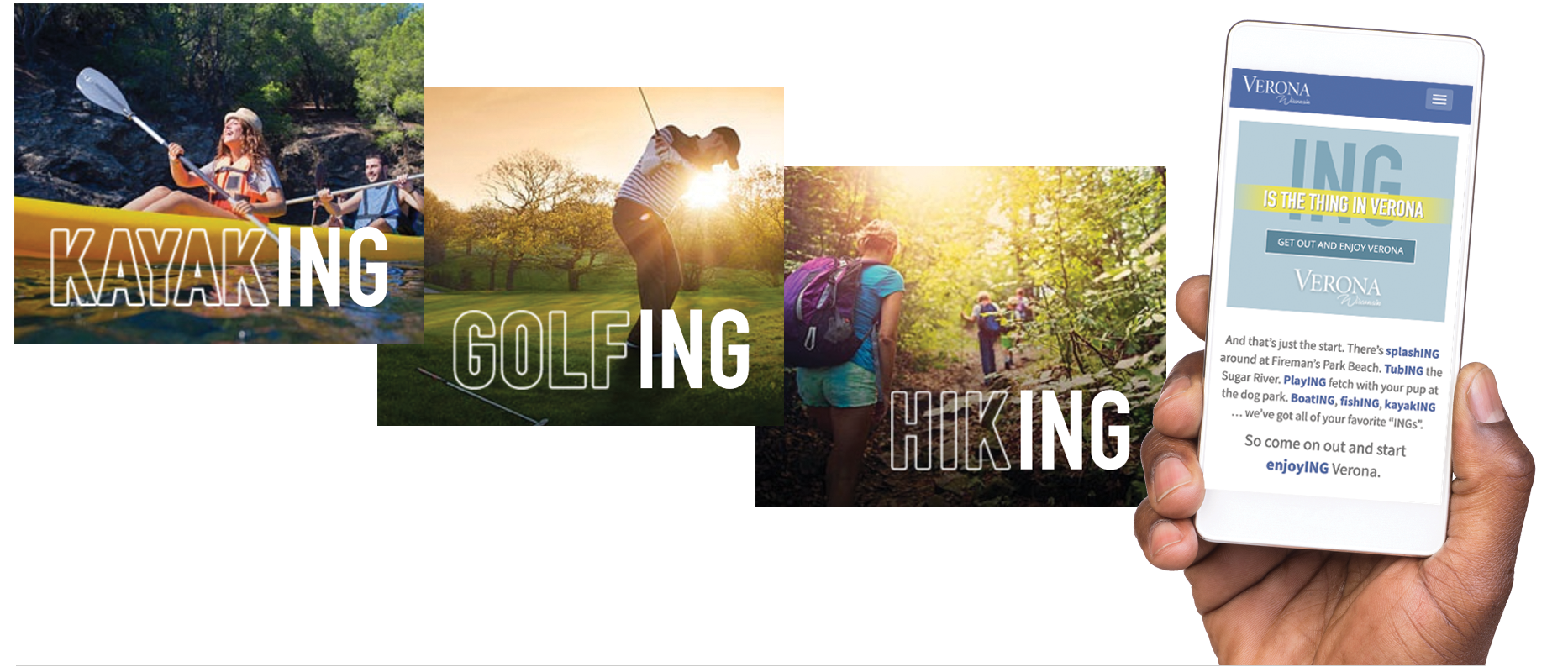 Kayking, Golfing, Hiking, ING is the Thing in Verona